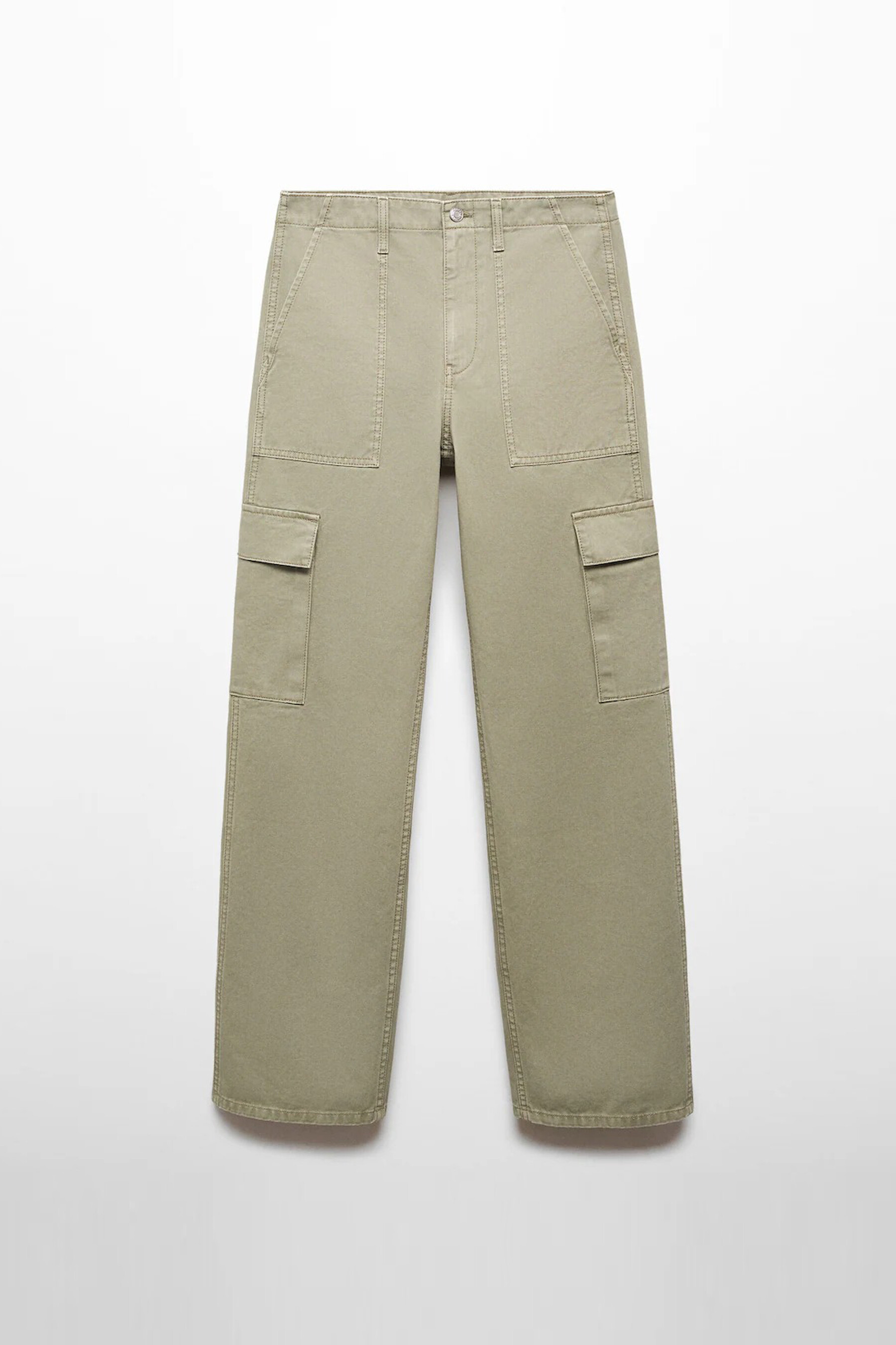 Pantalon cargo Vert Mango 67014032 MNG 24 BEIGE KHAKI ZEB